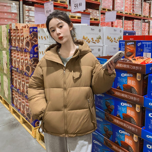 棉服女短款宽松连帽百搭设计感棉衣2023秋冬新款棉袄可爱时尚潮流_186