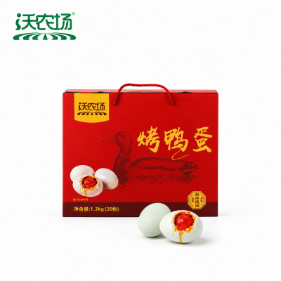 沃农场烤鸭蛋1.3kg(65g*20枚)/盒