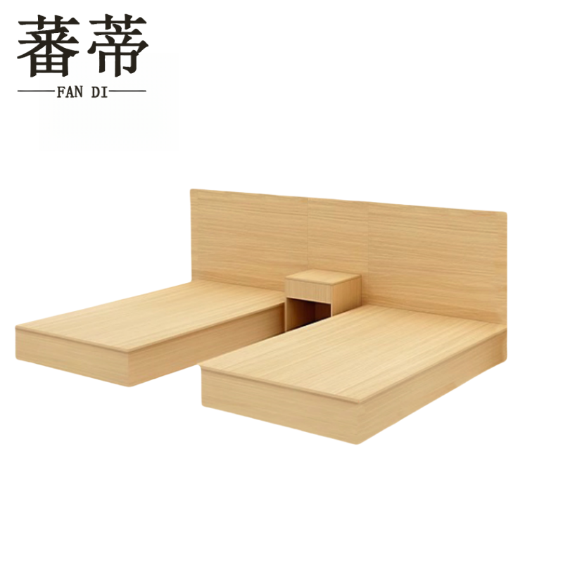 蕃蒂双人床木质张