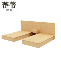 蕃蒂双人床木质张