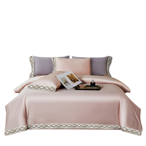 金丝莉(KINTHERI) 至尊全棉60支贡缎四件套 至尊-粉 200x230cm(NM)