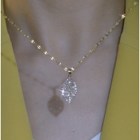 满钻水晶项链女轻奢小众设计感2025年新款潮网红树叶吊坠锁骨链女送女朋友老婆情人节七夕生日礼物