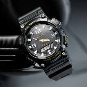 casio旗舰店卡西欧运动手表男女官方限量情侣款太阳能 AQ-S810运动防水潮流电子小黑表男手表电子手表卡西欧石英表男