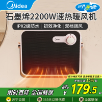 美的(Midea)暖风机 HFT20NZ壁挂台式两用暖风机家用小太阳取暖器小型电暖器电暖气电热风扇暖手宝速热