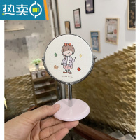 敬平化妆镜家用小型镜子办公室桌面小镜子可爱梳妆镜女学生宿舍美妆镜便携式用镜 Sweet蝴蝶结~