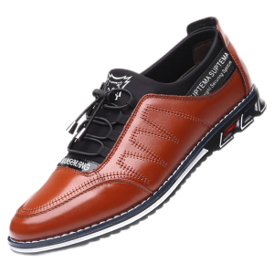 新款真皮男士休闲鞋时尚青年男鞋头层牛皮皮鞋透气韩版英伦单鞋男休闲鞋子 男