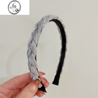 JiMi高级感发饰网纱防滑气质头箍韩国布艺细款发卡简约压发麻花发箍女