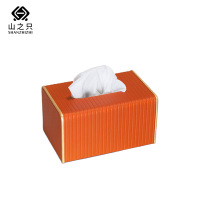山之只 金边罗马柱纹纸巾盒 19*13*9cm 个