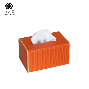 山之只 金边罗马柱纹纸巾盒 19*13*9cm 个