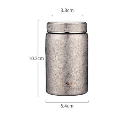 希诺 纯钛茶叶罐200ml XN-T108