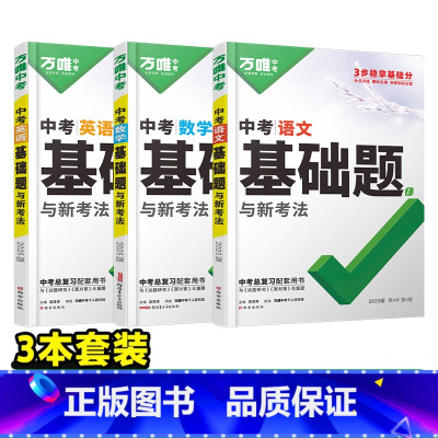 3本:语数英 初中通用 [正版]2025基础题物理数学化学英语文道法历史专项训练9九年级练习必刷题初中三总复习资料真题模
