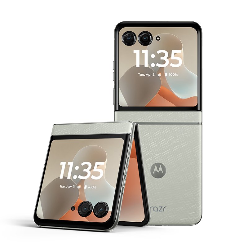摩托罗拉moto razr 60 第六代折叠屏手机 60万次折叠认证 女生手机 12+256 棉花糖白