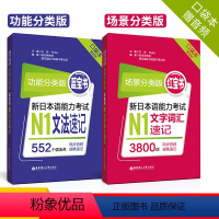 [正版]红蓝宝书口袋本 功能分类版蓝宝书N1文法速记+场景分类版红宝书N1文字词汇速记附音频 华东理工大 n1级新日语