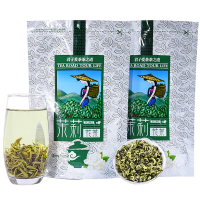 2025新茶茉莉玉螺浓香型茉莉花茶小龙珠绿茶茶叶香玉螺散装共500g