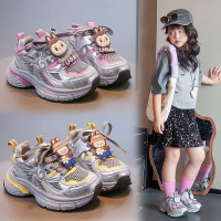 新款儿童老爹鞋透气网面运动鞋男女童休闲跑步鞋轻便舒适童鞋