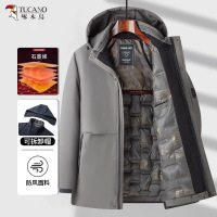 啄木鸟棉衣男冬季新款保暖棉袄加绒加厚中老年爸爸石墨烯连帽外套