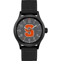 天美时(Timex)男士石英表40mm黑带灰盘轻便耐用防水表