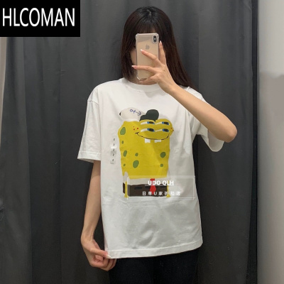 HLCOMAN/男女情侣款休闲百搭印花短袖T恤477914/477915/474451