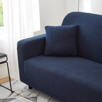 沙发套全包卍能全盖沙发罩四季沙发垫现代简约客厅通用弹力布艺 普鲁蓝 XL[四人位长235-300cm以内]