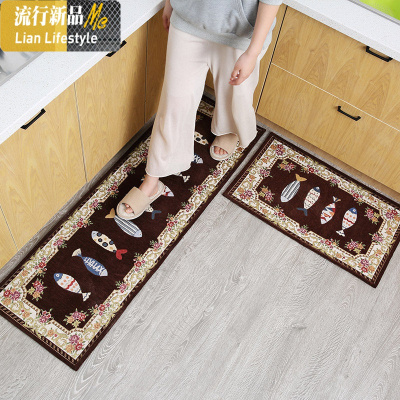 厨房地垫长条防油脚垫卫浴防滑口吸水垫地垫进卧室家用地毯 三维工匠