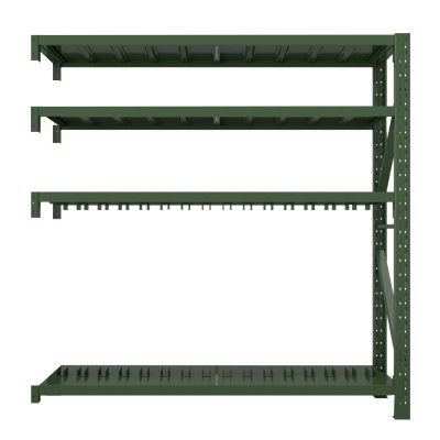 铭威盾消防铁锹镐农具摆放架安保装备器材存放架绿色盾牌货架大盾牌架中型-副架