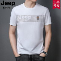JEEP吉普短袖男士T恤胸标圆领商务日常休闲透气