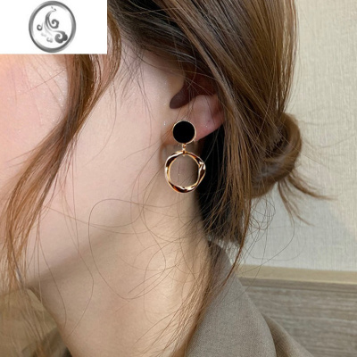 JiMi耳环银针女百搭戴的耳饰气质流行耳坠ins耳圈2022新款小众设计感