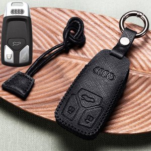 [补贴10%]小怪兽奥迪A6L钥匙套Q5L真皮Q7钥匙包Q3 A4L Q2 A8L专用汽车个性汽车钥匙包