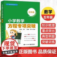 [正版]小学数学方程专项突破 5年级五年级 知识梳理 重点突出 典型例题 突破训练 正版书籍 电子工业出版社