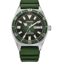 Citizen男表 Promaster Dive系列时尚百搭个性指针日星双历绿盘防水腕表