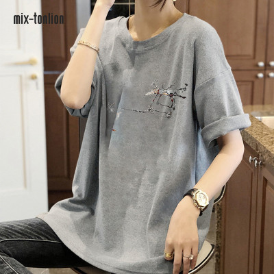 [1折价39.9元,叠加优惠券]女图案短袖T袖