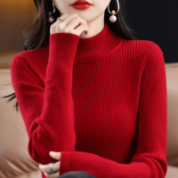新款半高领长袖针织打底衫女套头毛衣短款修身内搭保暖百搭毛衫_1