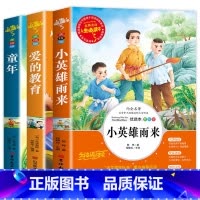 小英雄雨来+童年+爱的教育 [正版]小英雄雨来六年级上册快乐读书吧必读课外书童年高尔基爱的教育原版经典书目上学期阅读书籍