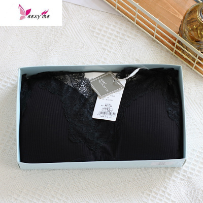 古妃夏季丝滑垂顺睡裙长款花边性感边带胸垫内衣尚尼秀FISHBASKET