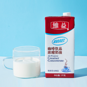 咖啡奶K奶浓缩植物淡稀奶油咖啡饮品专用奶伴奶茶原料 爱护牌咖啡奶 1kg/1盒