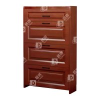 居将 JJ4022012 木质翻斗鞋柜入户门口窄边鞋柜双层单抽屉