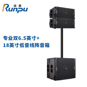润普 国产化专业双6.5英寸+18英寸低音线阵音箱报告厅大礼堂会议无缘音箱套装组合RP-XZS554-3