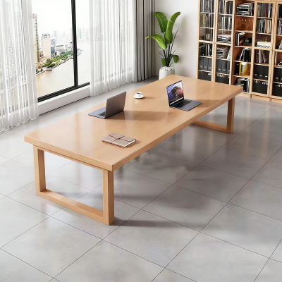 圣德列 实木会议桌大书桌工作台阅览室桌办公长桌 2.4m