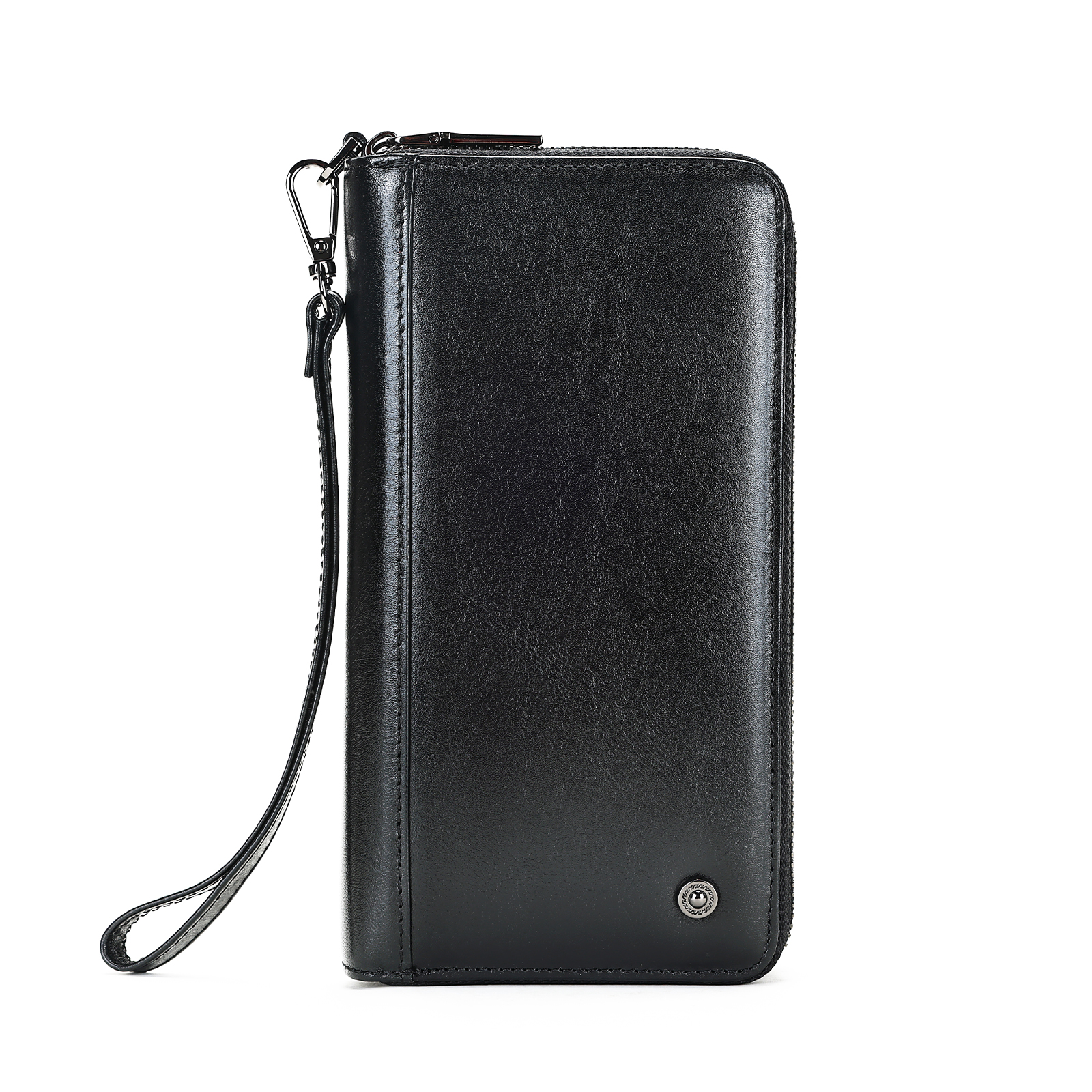 苏宁宜品&一禾亼物真皮长款钱包男多功能大容量手拿手机包钱包多卡位卡包现金收纳袋3053