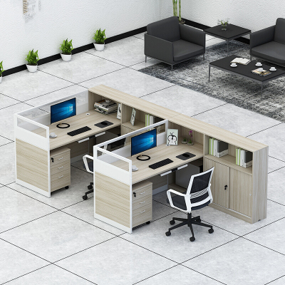 全简现代简约屏风位员工办公桌办公室专用屏风隔断职员办公电脑桌财务办公电脑桌7字双人位