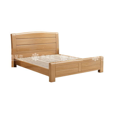 鑫星奈 XXN4031232实木床原木色1.8米双人床