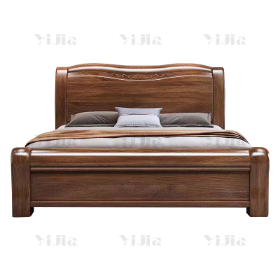 翌嘉 YJ4022923 胡桃木实木床1.8米双人床1800*2250*1100mm