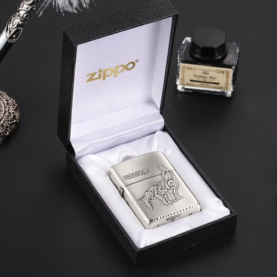 原装正品打火机ZIPPO正版古美两面凸刻盔甲狼嚎防风版zppo芝宝古美狼
