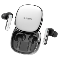 飞利浦(PHILIPS)8号AI会议降噪翻译蓝牙耳机 银色 会议耳机AI耳机无线蓝牙智能降噪实时同声翻译高效苹果安卓通用