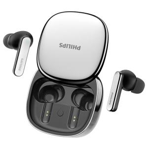 飞利浦(PHILIPS)8号AI会议降噪翻译蓝牙耳机 银色 会议耳机AI耳机无线蓝牙智能降噪实时同声翻译高效通用 银色