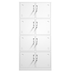 豫双伟 八门更衣柜宿舍衣柜公寓衣柜多门柜钢制柜