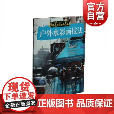户外水彩画技法 西方绘画技法教程 附视频 罗恩斯托克 成人学生水彩画入门教程 草图写生构图张力调配颜色阴影倒影 上海书画