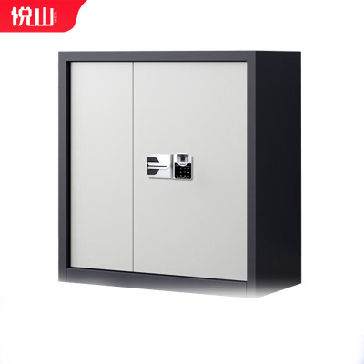 悦山钢制文件柜无斗单节保密柜灰白套色智能指纹锁900*420*940mm 保密柜 YSOA3fo05GBZWHTB