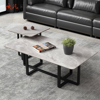 质凡现代简约商务接待茶几组合 方茶几500*500*500mm