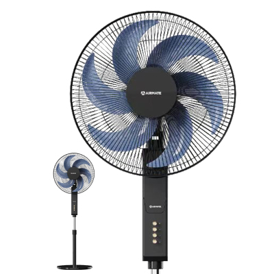 艾美特(Airmate)电风扇家用办公室宿舍客厅落地扇20寸网罩大风力工业扇电扇6叶风扇机械款黑色FS45-X8